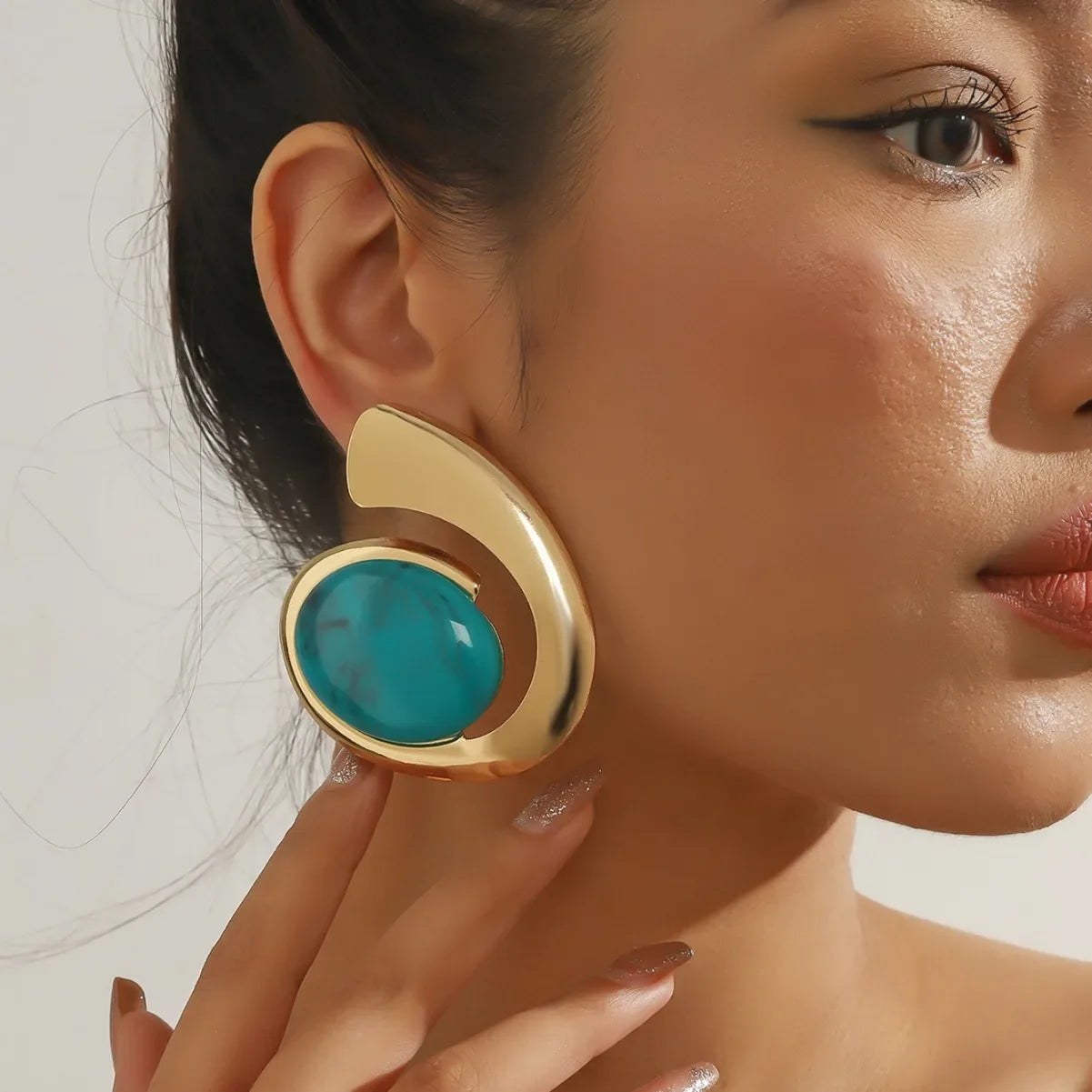 DivyaBlush Elegant Verdant Vortex Earrings