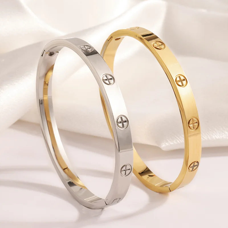 DivyaBlush  Zircon & Cross Nut Nail Bracelet for Women