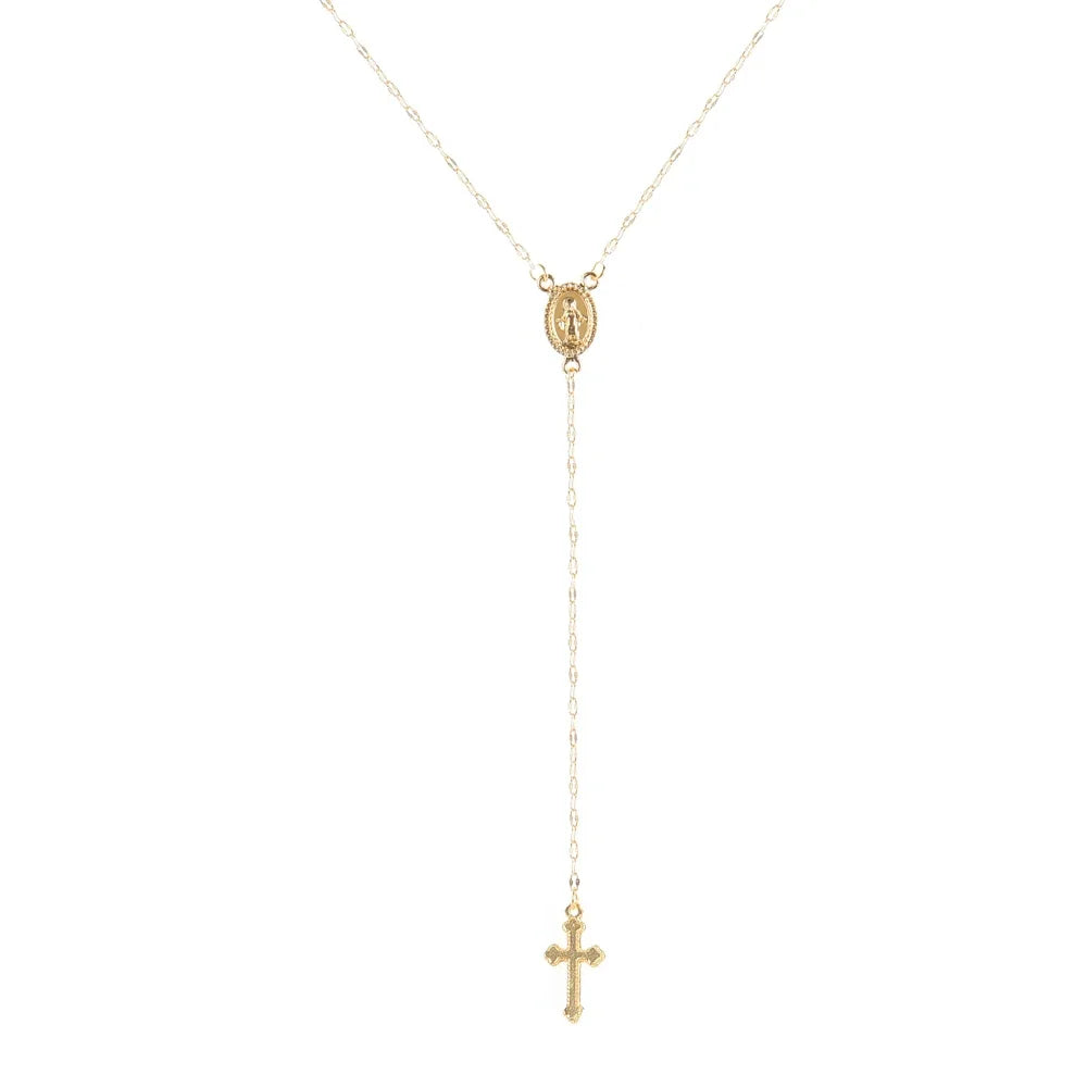 DivyaBlush Vintage Christian Cross Necklace