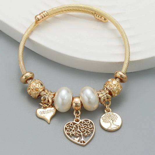 DivyaBlush Tree of life Stainless Steel Charm Bracelet